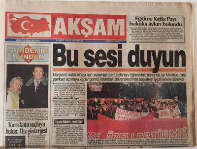 Akşam Gazetesi 2 Mart 1996 - İstanbul Üniversitesinde Başlatılanİşgal Eylemi Sürüyor , Harçların Kaldırılması İsteniyor GZ18496 - 1