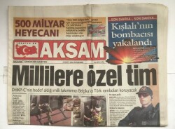Akşam Gazetesi 2 Mart 2000 - Millilere Özel Tim GZ5986 - 1
