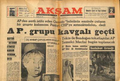 Akşam Gazetesi 2 Nisan 1963 - Kennedy Ailesi Plağı Satış Rekorları Kırdı GZ88346 - 1