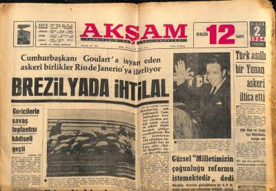 Akşam Gazetesi 2 Nisan 1964 - Fikret Hakan ve Aşkları GZ82321 - 1
