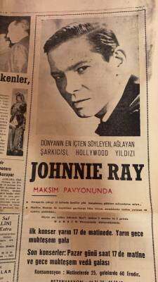 Akşam Gazetesi 2 Nisan 1965 - İnönü Zaferinin 44. Yıldönümü Kutlandı - Maksim Pavyonu Johnnie Ray Reklamı GZ92341 - 2