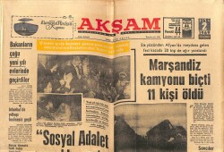Akşam Gazetesi 2 Ocak 1969 - Marşandiz Kamyonu Biçti 11 Kişi Öldü GZ60414 - 2