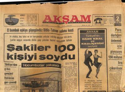 Akşam Gazetesi 2 Temmuz 1967 - Şakiler 100 Kişiyi Soydu - Para Darlığını Önlemek İçin Piyasaya 150 Milyon Lira Çıkarılıyor GZ92302 - 1
