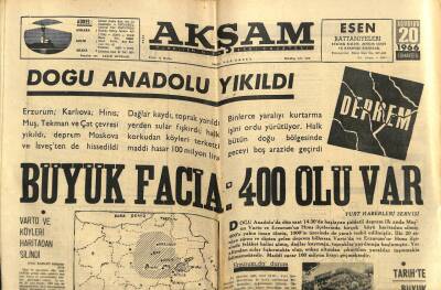 Akşam Gazetesi 20 Ağustos 1966 - Doğu Anadolu Yıkıldı , BÜYÜK FACİA 400 ÖLÜ VAR GZ77246 - 1