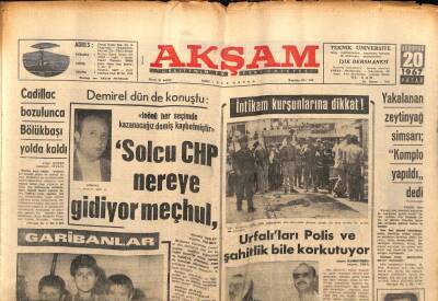 Akşam Gazetesi 20 Ağustos 1967 - Cadillac Bozulunca Bölükbaşı Yolda Kaldı GZ88984 - 1