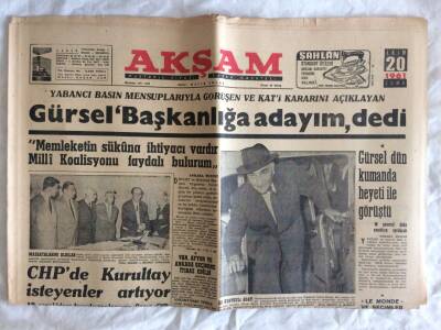 Akşam Gazetesi 20 Ekim 1961 - Tarihi Bir Eser Kurtarılacak , Diyarbakır Kalesi Onarılıyor GZ73315 - 1