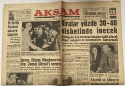 Akşam Gazetesi 20 Eylül 1960 - Bir Uçak Düştü 77 Kişi Öldü GZ60649 - 2