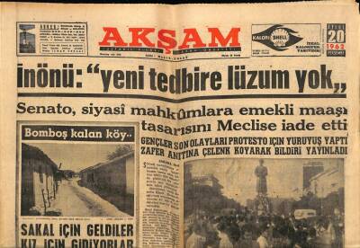 Akşam Gazetesi 20 Eylül 1962 - Tren Kazasında 13 Kişi Öldü GZ60554 - 2