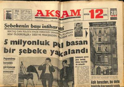 Akşam Gazetesi 20 Eylül 1964 - Muhterem Nurun Yüzünden Aktör İle Prodüktör Dövüştü GZ76000 - 1