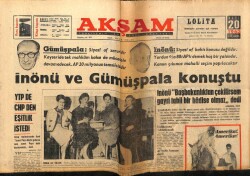 Akşam Gazetesi 20 Mart 1963 - Celal Bayar Tahliyeden Sonra İstanbula Gelecek GZ66232 - 1