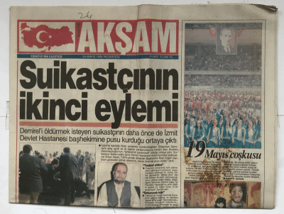 Akşam Gazetesi 20 Mayıs 1996 - Suikastçının İkinci Eylemi GZ5711 - 2