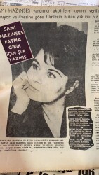 Akşam Gazetesi 20 Ocak 1964 - Sami Hazinses Fatma Girik İçin Şiir Yazmış GZ87695 - 2
