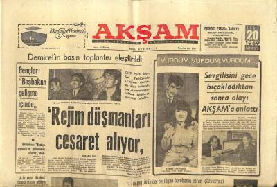 Akşam Gazetesi - 20 Ocak 1969 - Barzaniye Silah Kaçıran Şebeke Ele Geçti GZ99637 - 1
