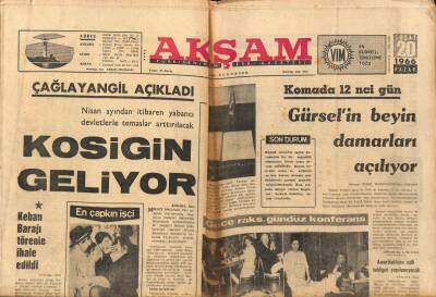 Akşam Gazetesi 20 Şubat 1966 - Johnsonun Kızı Karnaval Gecesini Bir Artistle Geçirdi GZ92442 - 1