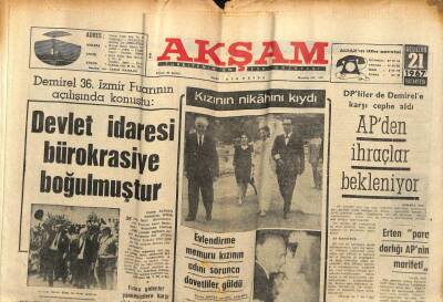 Akşam Gazetesi 21 Ağustos 1967 - CKMP Gelir Temini İçin Ankarada Kıraathane Açtı GZ88998 - 1
