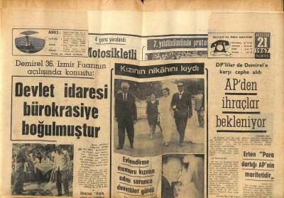 Akşam Gazetesi 21 Ağustos 1967 - Zeytinyağı Skandalı Meclise Getiriliyor GZ88996 - 1