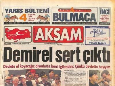 Akşam Gazetesi 21 Haziran 1999 - Galatasaraylılar Antalyada Coştu - Dünyanın En Zengin Listesinde 3 Türk GZ127908 - 1