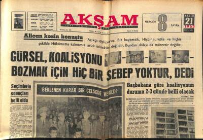 Akşam Gazetesi 21 Kasım 1963 - Polatlı Canavarları İdama Mahkum Edildi GZ87876 - 1