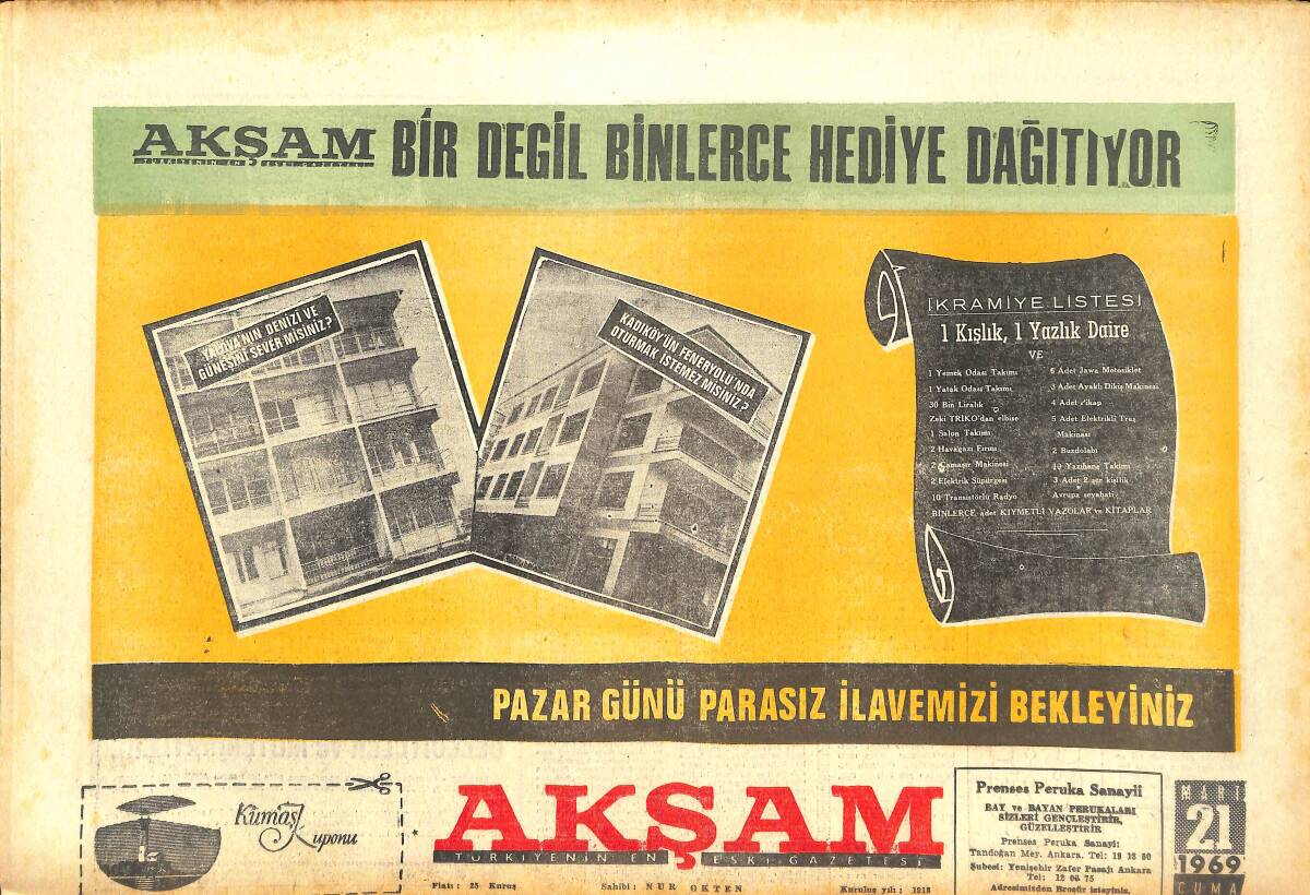 Akşam Gazetesi 21 Mart 1969 - Sağ Sol Çatışması Güç Önlendi - Talu Hakemliği Bırakınca Bir Sırrını Açıkladı! GZ143052 - 1