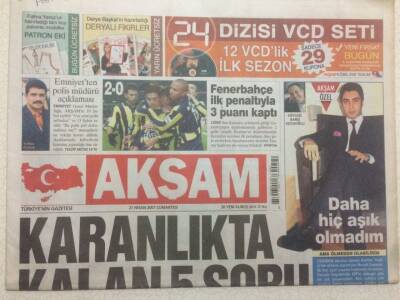 Akşam Gazetesi 21 Nisan 2007 - Necati Şaşmaz Daha Hiç Aşık Olmadım GZ47735 - 1