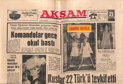 Akşam Gazetesi 21 Ocak 1969 - Amerikada Nixon Törenle Başkanlık Görevine Başladı GZ92322 - 1