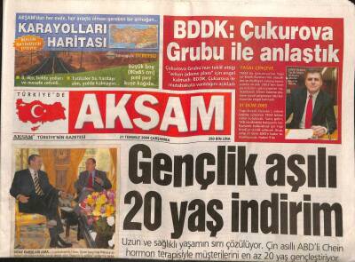 Akşam Gazetesi 21 Temmuz 2004 - Bursanın En Büyüğü Oyak Renault GZ113538 - 1