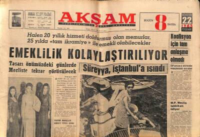 Akşam Gazetesi 22 Ağustos 1963 - Amerikanın Atom Gücü Saatte 300 Milyon İnsanı Yok Edebilir GZ76076 - 1