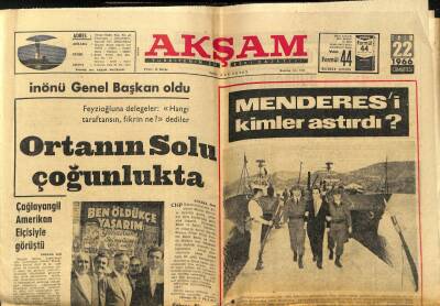 Akşam Gazetesi 22 Ekim 1966 - Feyzioğlu Ortanın Solu Çoğunlukta GZ97634 - 1