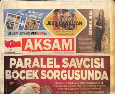 Akşam Gazetesi 22 Haziran 2014 - Paralel Savcısı Böcek Sorgusunda - Kosta Rikada Ölümcül Şüphe GZ106814 - 1