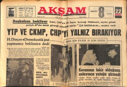 Akşam Gazetesi 22 Kasım 1963 - H.Dinçer 