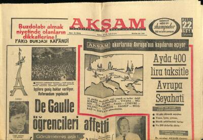 Akşam Gazetesi 22 Mayıs 1968 - Ecevit Adalet Toprakta Başlar dedi GZ60400 - 1