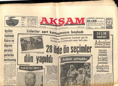 Akşam Gazetesi 22 Nisan 1968 - Türk Sünger Ekibi Altın Dolu Uçağı Arıyor GZ87682 - 1