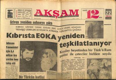 Akşam Gazetesi 22 Ocak 1964 - Yıldız Kenter Ağaçlar Ayakta Ölür de Oynuyor GZ87693 - 1