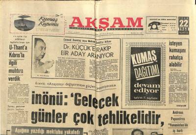 Akşam Gazetesi 22 Ocak 1968 - İşcan Bir Taciri Mahkemeye Verdi GZ82368 - 1