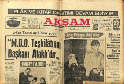 Akşam Gazetesi 22 Şubat 1967 - Marlon Brando Otel Borcunu Amerika da Verecek GZ97704 - 1