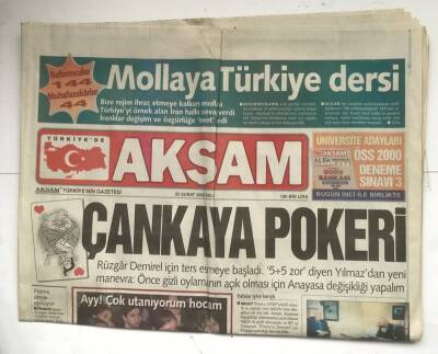 Akşam Gazetesi 22 Şubat 2000 - Çankaya Pokeri GZ5983 - 2