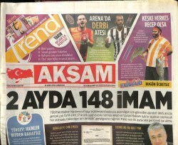 Akşam Gazetesi 22 Şubat 2014 - 2 Ayda 148 İmam, Yanukoviç Pes Dedi GZ101257 - 2