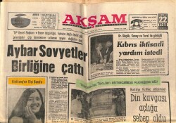 Akşam Gazetesi 22 Temmuz 1968 - Aybar Sovyetler Birliğine Çattı GZ60542 - 1