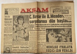 Akşam Gazetesi 23 Ağustos 1960 - İnkılap Mahkemeleri Kanunu Çıktı GZ60648 - 2