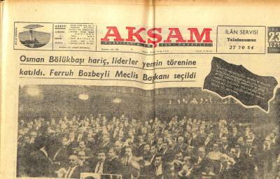 Akşam Gazetesi - 23 Ekim 1965 - Sanatçılar Muhsin Ertuğrula Hak Veriyor GZ99918 - 1