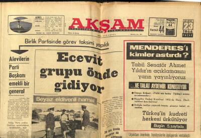 Akşam Gazetesi 23 Ekim 1966 - Alman Radyo-Televizyonu Zeki Müreni Davet Etti GZ97635 - 1