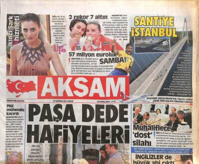 Akşam Gazetesi 23 Haziran 2013 - Meclis Başkanlığı Süreci Yarın Başlıyor Çiçek Mi , Kuzu Mu ? GZ109964 - 1
