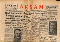 Akşam Gazetesi 23 Kasım 1948 - İngiltere Kralı Altıncı George Rahatsız GZ71466 - 1