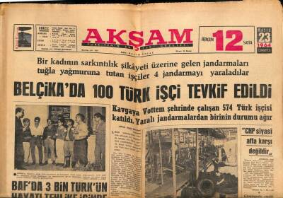 Akşam Gazetesi 23 Mayıs 1964 - Jackie Kennedynin Gizli Randevusu GZ87671 - 1