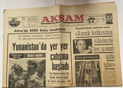 Akşam Gazetesi 23 Nisan 1967 - Atinada 8500 Solcu Tutuklandı GZ60641 - 2