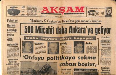 Akşam Gazetesi 23 Şubat 1967 - Petrol Ve Hurma Karşılığı Iraka Silah Satacağız GZ92361 - 1