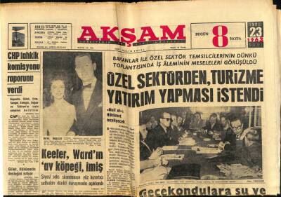Akşam Gazetesi 23 Temmuz 1963 - Kızkalesinde Resim Çeken Amerikalı Parçalanarak Öldü GZ87736 - 1
