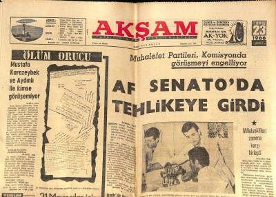 Akşam Gazetesi 23 Temmuz 1966 - Ayasofya Müzesinde Vikinglerin Yazıları Bulundu GZ72252 - 1