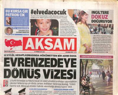 Akşam Gazetesi 23 Temmuz 2013 - Türkiyenin Bor Satışını Ekonomik Kriz Vurdu - Apple , Samsungu Taklit Etmeye Başladı GZ109966 - 1