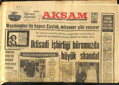 Akşam Gazetesi 24 Aralık 1967 - İktisadi İşbirliği Büromuzda Büyük Skandal GZ97830 - 1